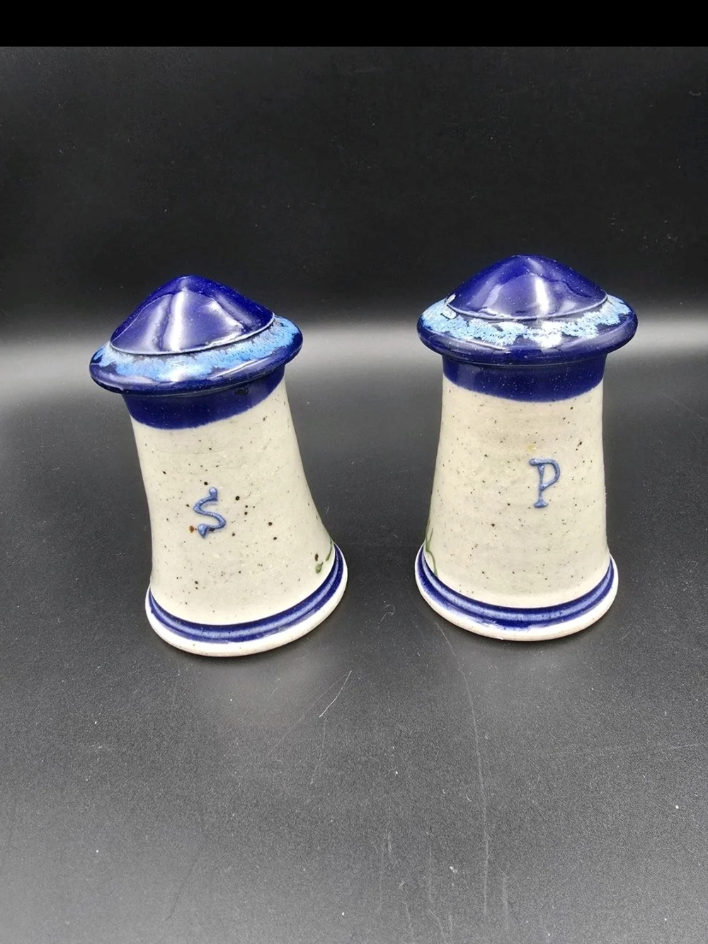 Blue Floral Ceramic Salt and Pepper Shakers